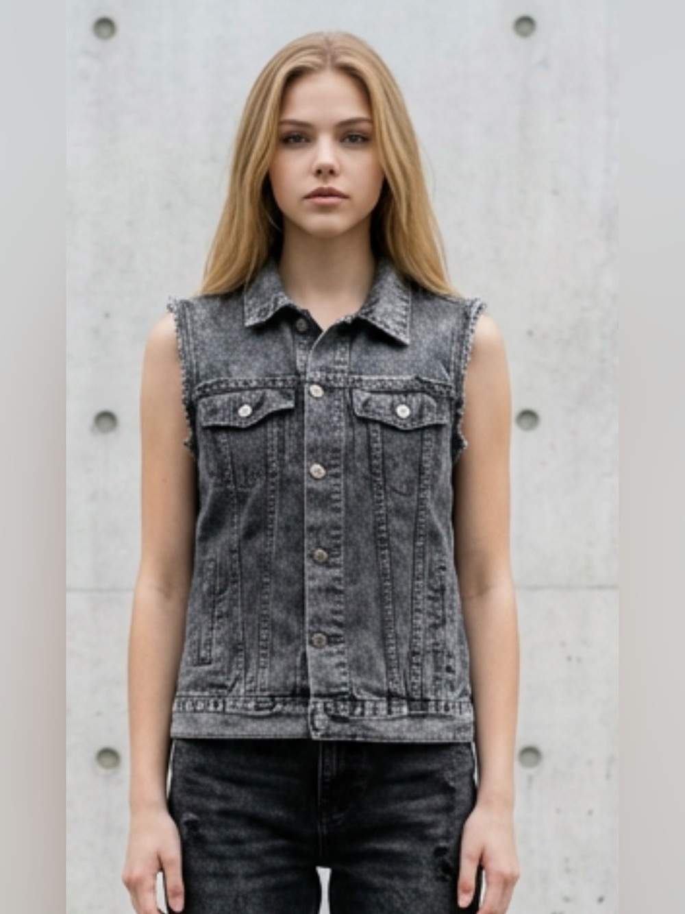 Urban Heritage Gray Washed Denim Shirt Jacket